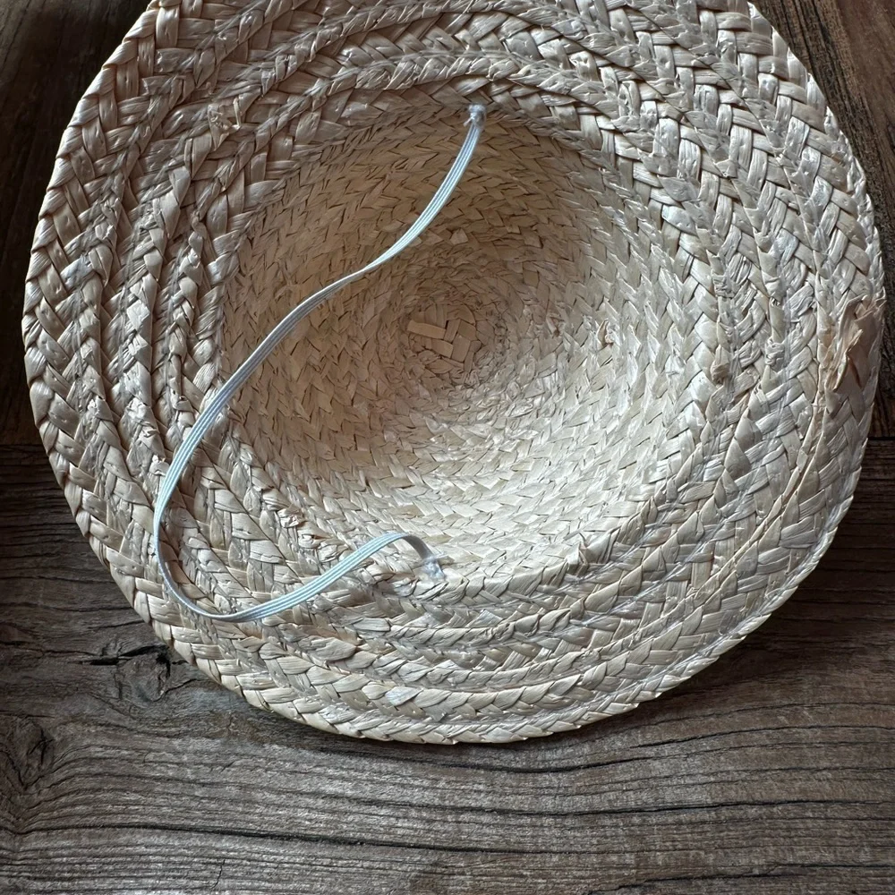 Pet Chic Straw Hat with Lavender Bow